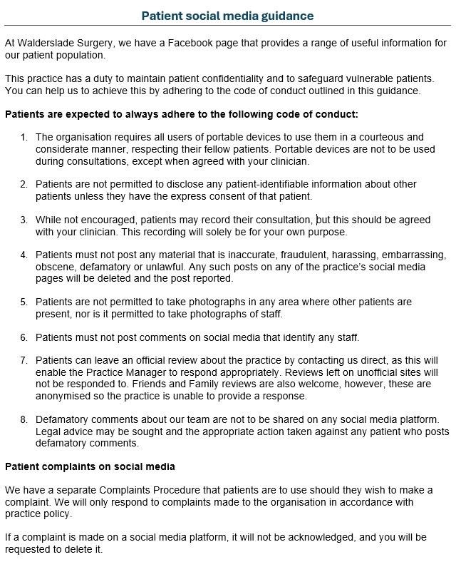social media guidance